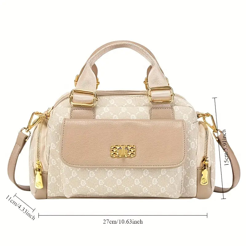 Women'S Apricot Polka Dot Boston Bag