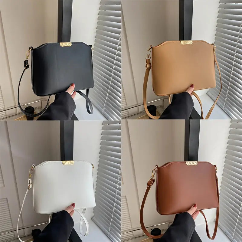 Faux Leather Shoulder Bag