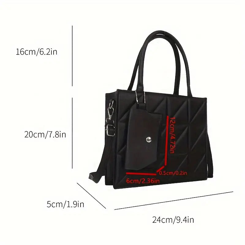 Quilted Square Crossbody Bag for Women