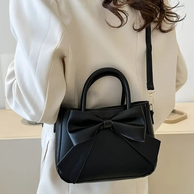 Women’s Double Handle Purse with Golden-Tone