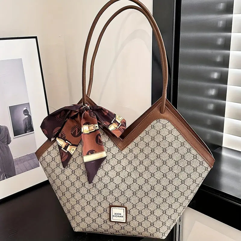 Women'S Vintage-Inspired Bag with Scarf