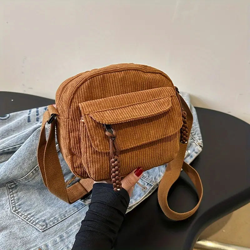 Corduroy Crossbody Bag