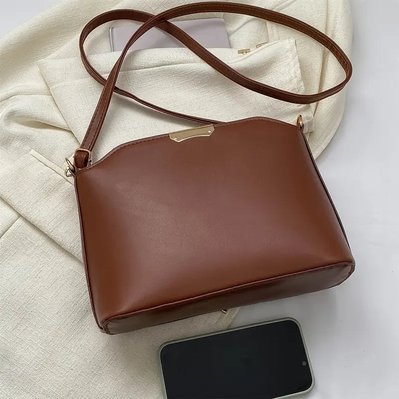 Faux Leather Shoulder Bag