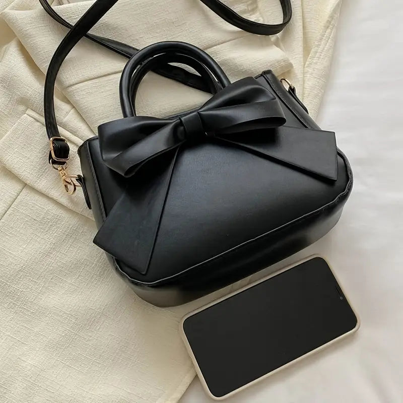 Women’s Double Handle Purse with Golden-Tone