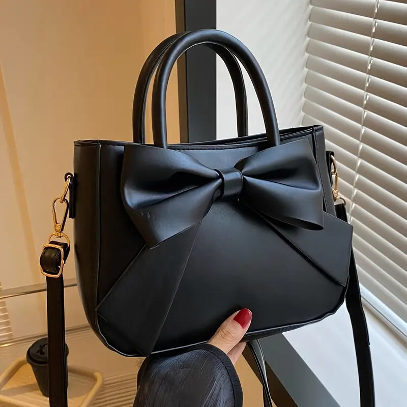 Women’s Double Handle Purse with Golden-Tone