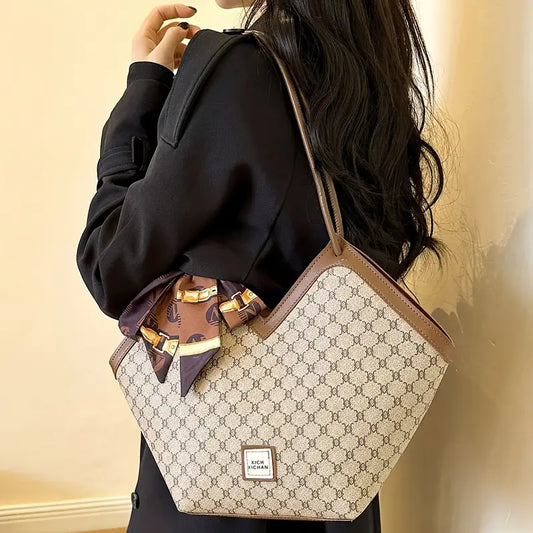 Women'S Vintage-Inspired  Bag with Scarf