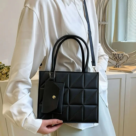 Quilted Square Crossbody Bag for Women