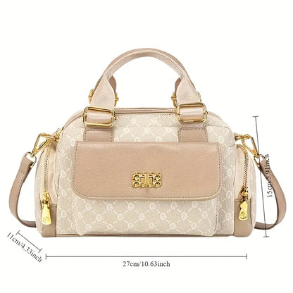 Women'S Apricot Polka Dot Boston Bag