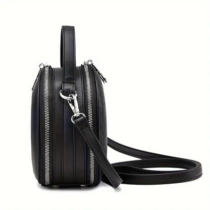 Round Crocodile Pattern Handbag,