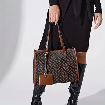 Stylish Large Tote Bag, Handbag, Wallet Set