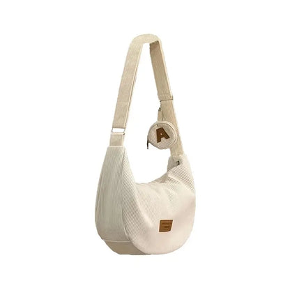 Chic Corduroy Crossbody Bag