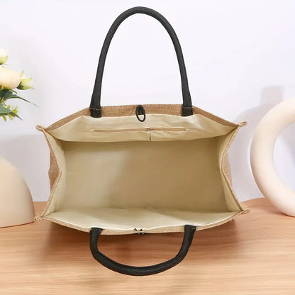 Milano Italy Burlap Tote Bag Set
