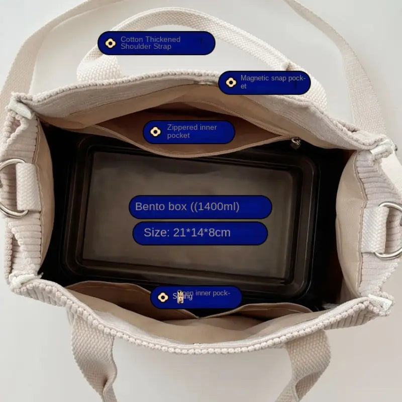 Minimalist Multi-Pocket Tote Bag