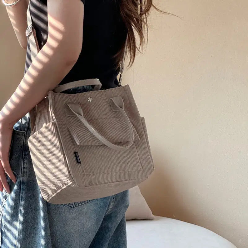 Minimalist Multi-Pocket Tote Bag