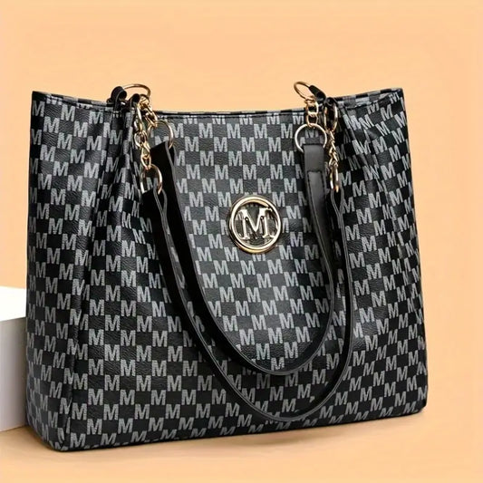 Elegant Women'S Tote Bag with Golden Chain Strap
