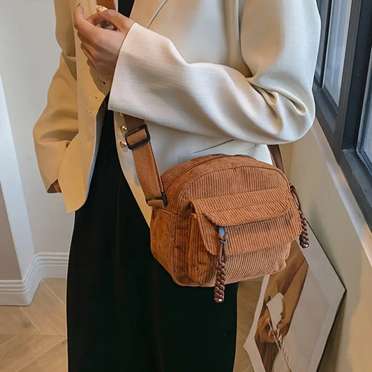 Corduroy Crossbody Bag