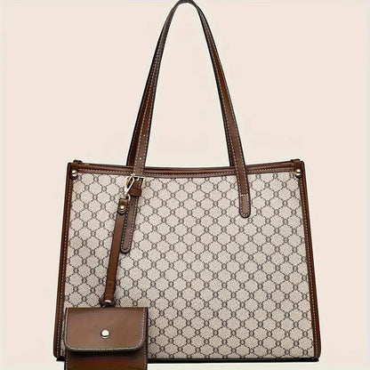 Stylish Large Tote Bag, Handbag, Wallet Set