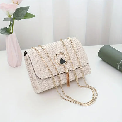 Visually Appealing Woven Crossbody Bag