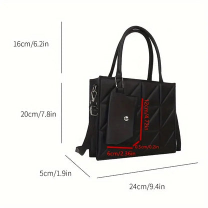 Quilted Square Crossbody Bag for Women