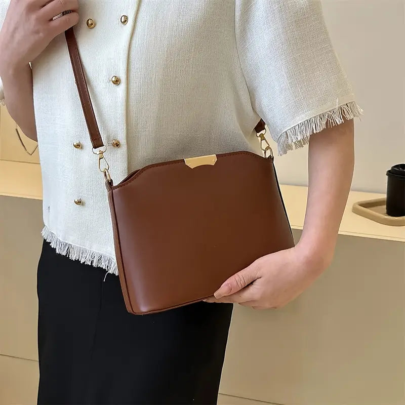 Faux Leather Shoulder Bag