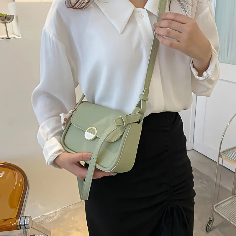 Synthetic Leather Shoulder Bag