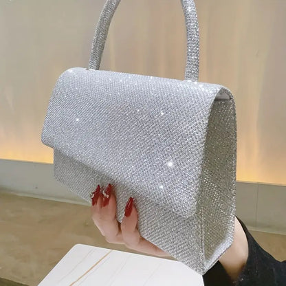Silvery Evening Dress Handbag