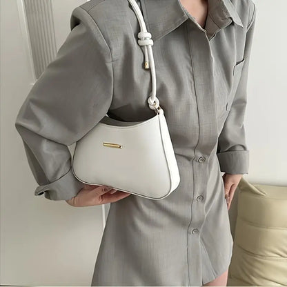 Square Handbag with Zipper Closure