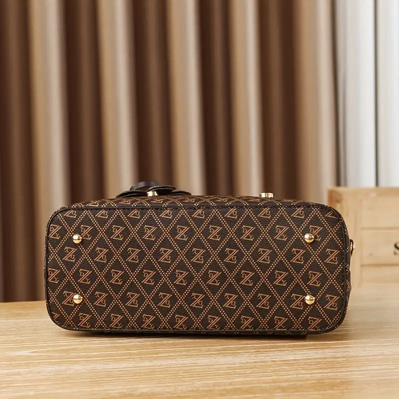 Patterned Tote Bag with Pendant