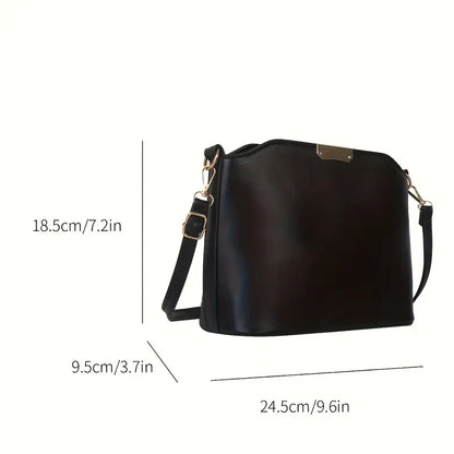 Faux Leather Shoulder Bag