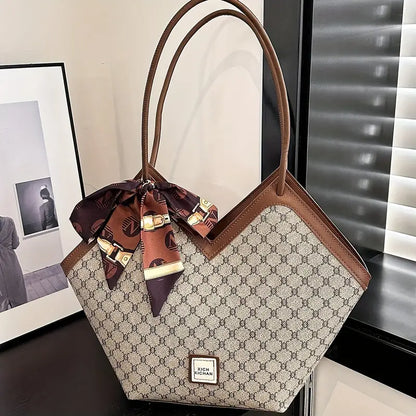 Women'S Vintage-Inspired  Bag with Scarf