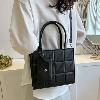 Quilted Square Crossbody Bag for Women