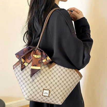 Women'S Vintage-Inspired  Bag with Scarf