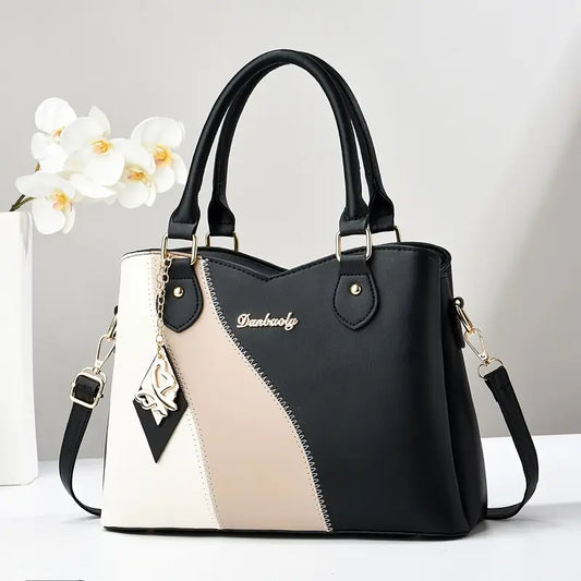 Stylish Two-Tone Tote Bag