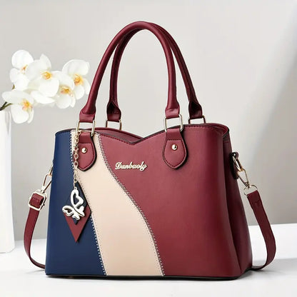 Stylish Two-Tone Tote Bag