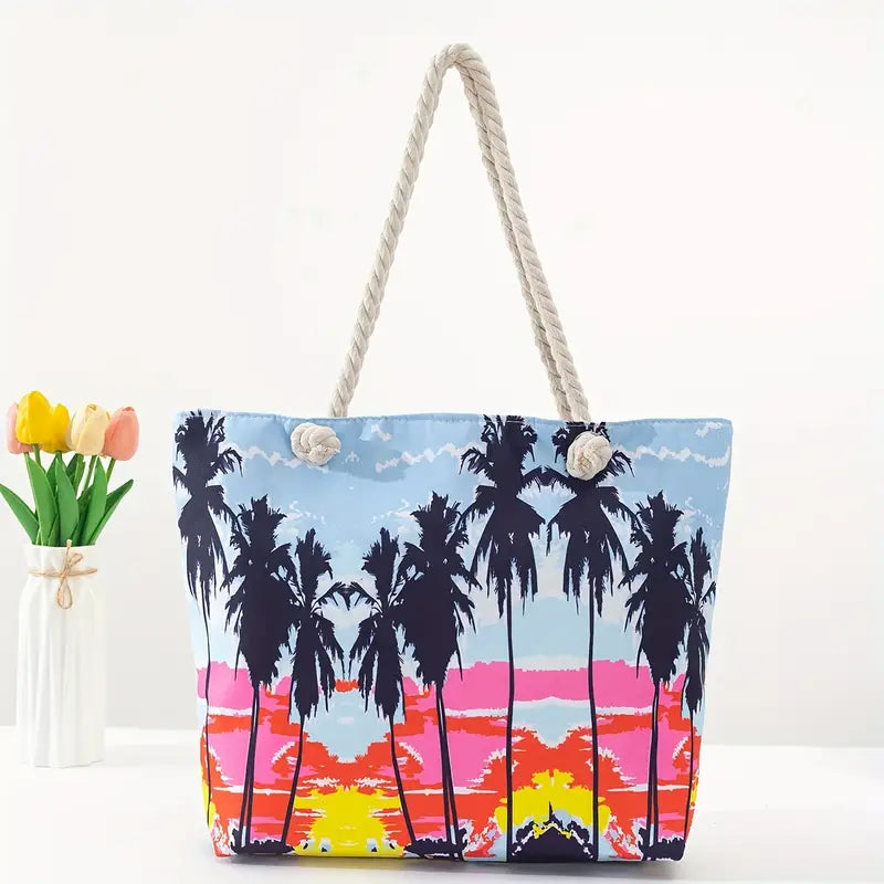 Stylish blue Mandala Print Tote Bag