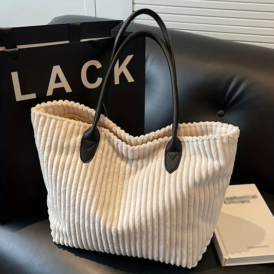 Elegant Corduroy Tote Bag for Women