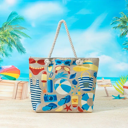 Stylish blue Mandala Print Tote Bag