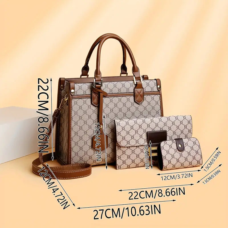Large Tote Bag, Handbag,& Wallet Set
