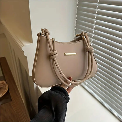 Square Handbag with Zipper Closure