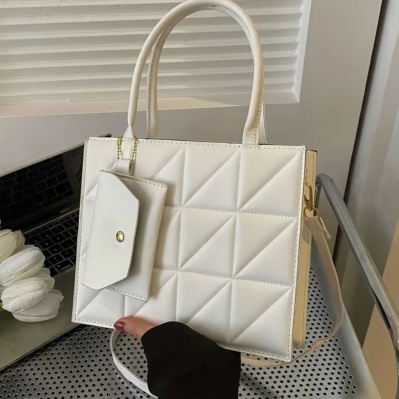 Quilted Square Crossbody Bag for Women
