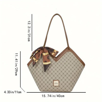 Women'S Vintage-Inspired  Bag with Scarf