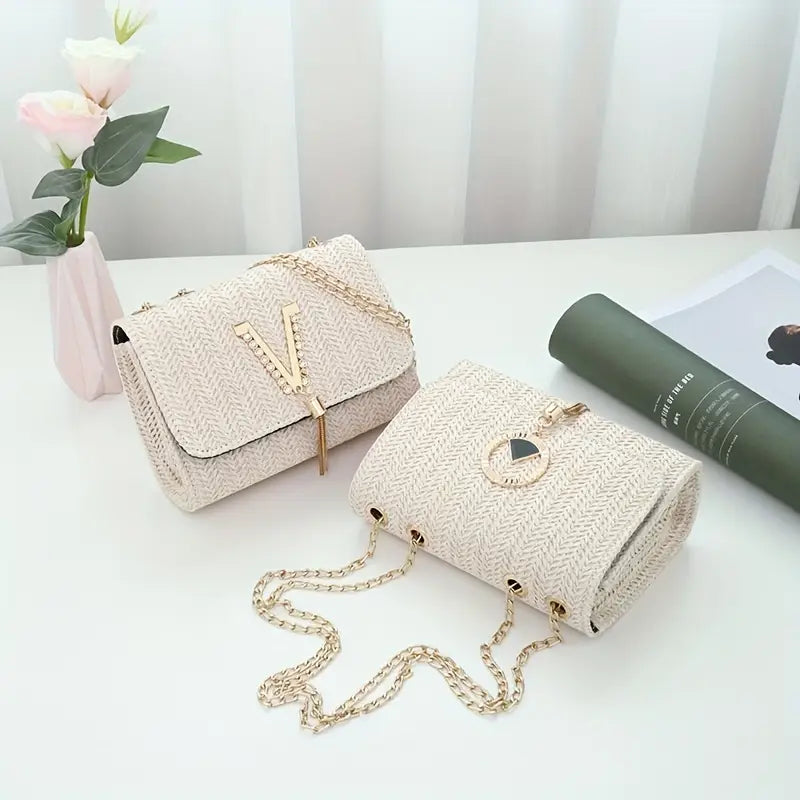 Visually Appealing Woven Crossbody Bag