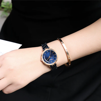 CURREN Original Brand Stainless Steel Band Wrist Watch For Couples With Brand (Box & Bag)