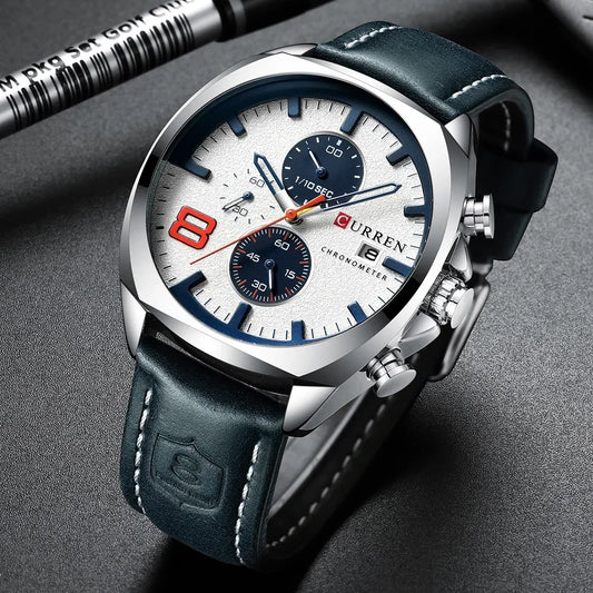 CURREN 8324 Leather Watches