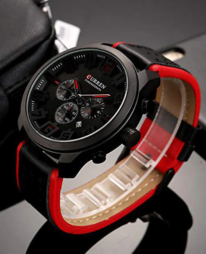 CURREN Leather Straps Wrist Watch For Men (Box)-8289