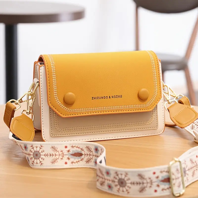 Fashionable Yellow Crossbody Bag