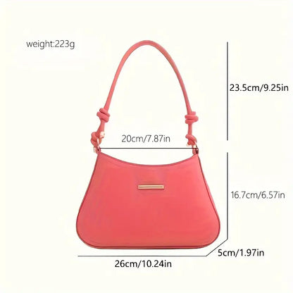 Square Handbag with Zipper Closure