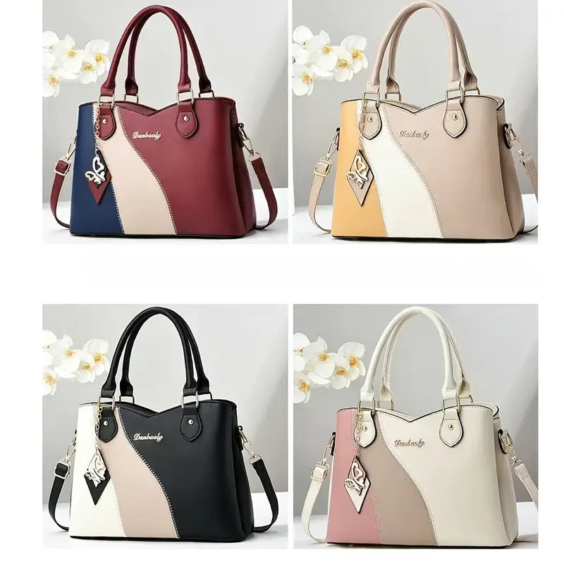 Stylish Two-Tone Tote Bag
