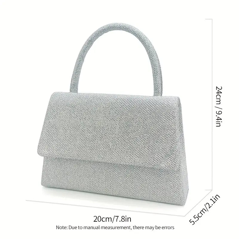 Silvery Evening Dress Handbag