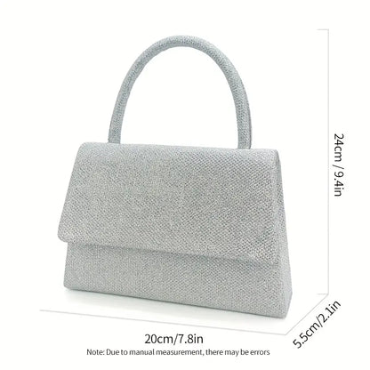 Silvery Evening Dress Handbag